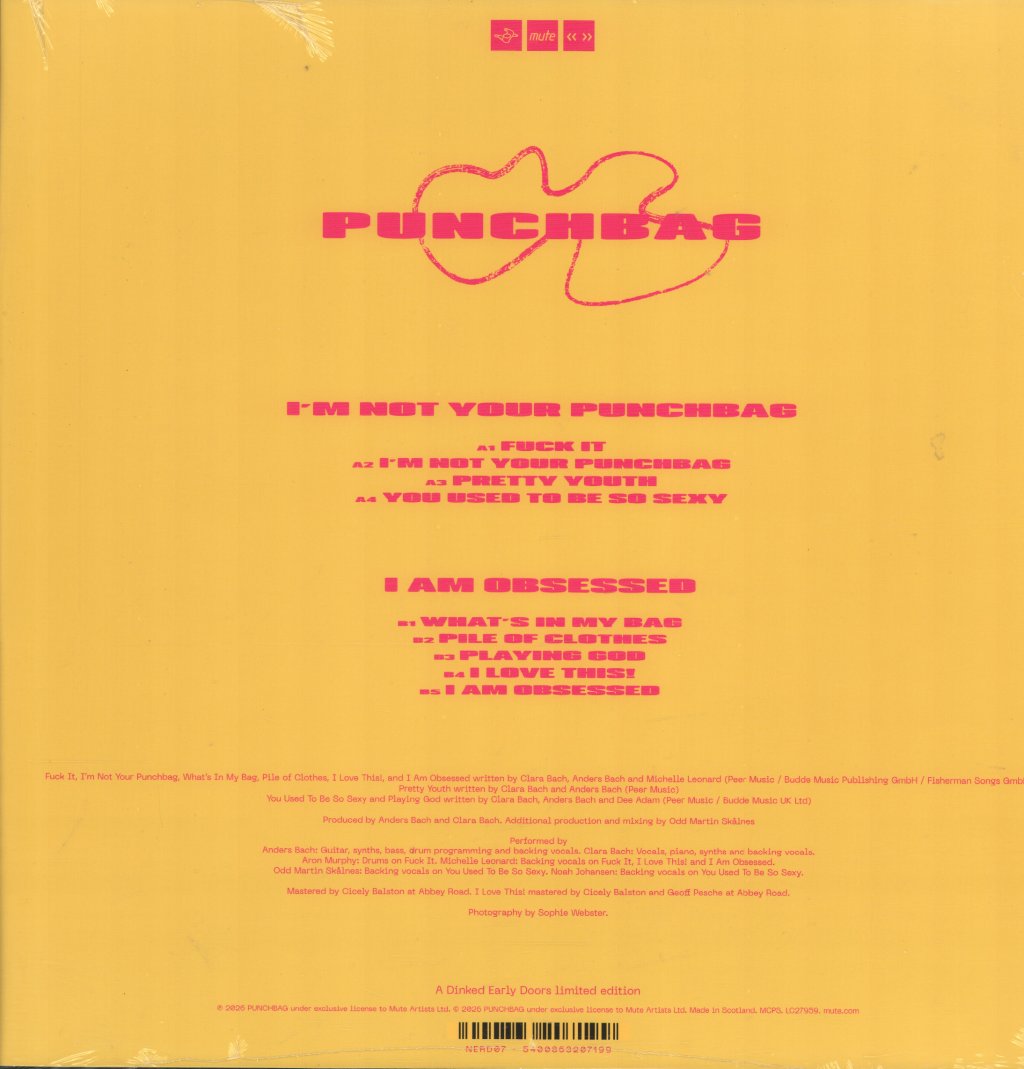 PUNCHBAG - I Am Obsessed and I Am Not Your Punchbag (Dinked Early Doors Edition #07) - Lp