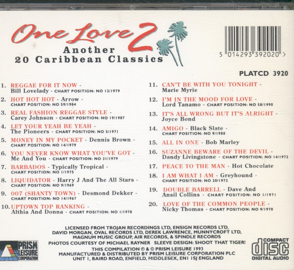 Various Artists - One Love 2 - Another 20 Caribbean Classics - Cd