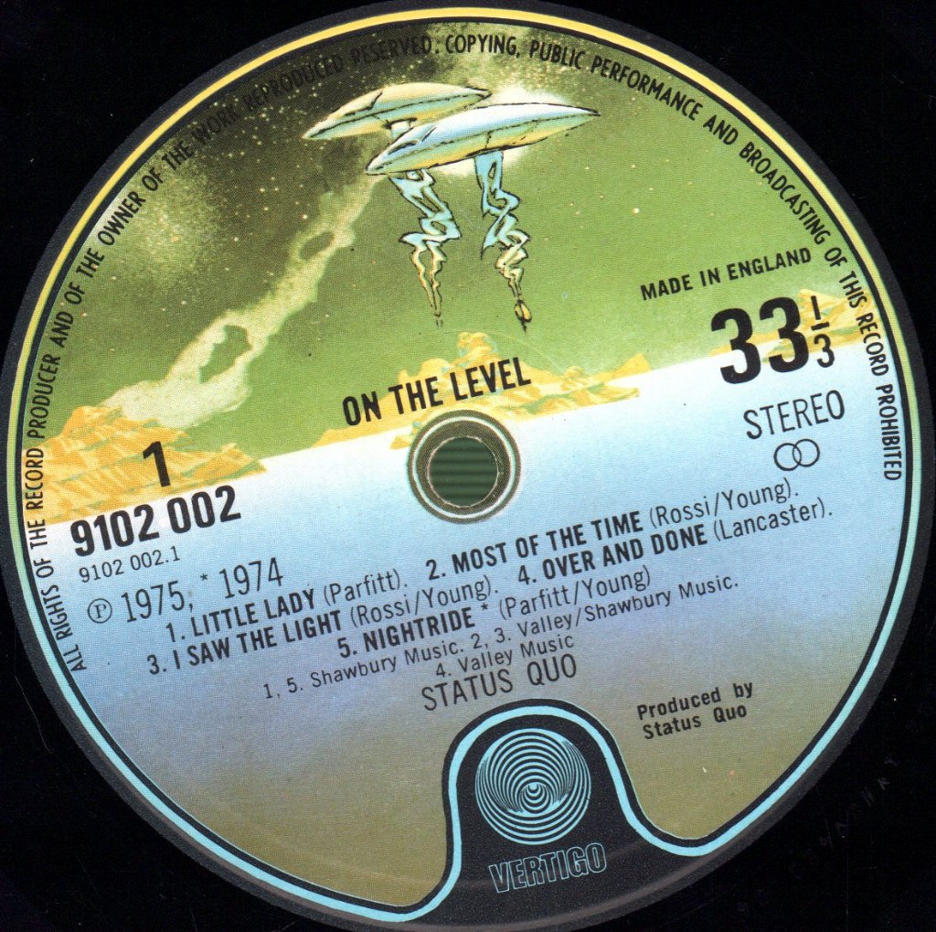 Status Quo - On The Level - Lp