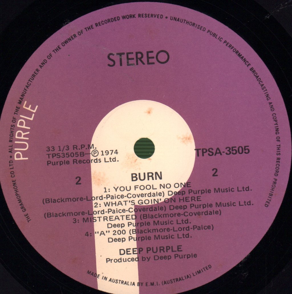 Deep Purple - Burn - Lp