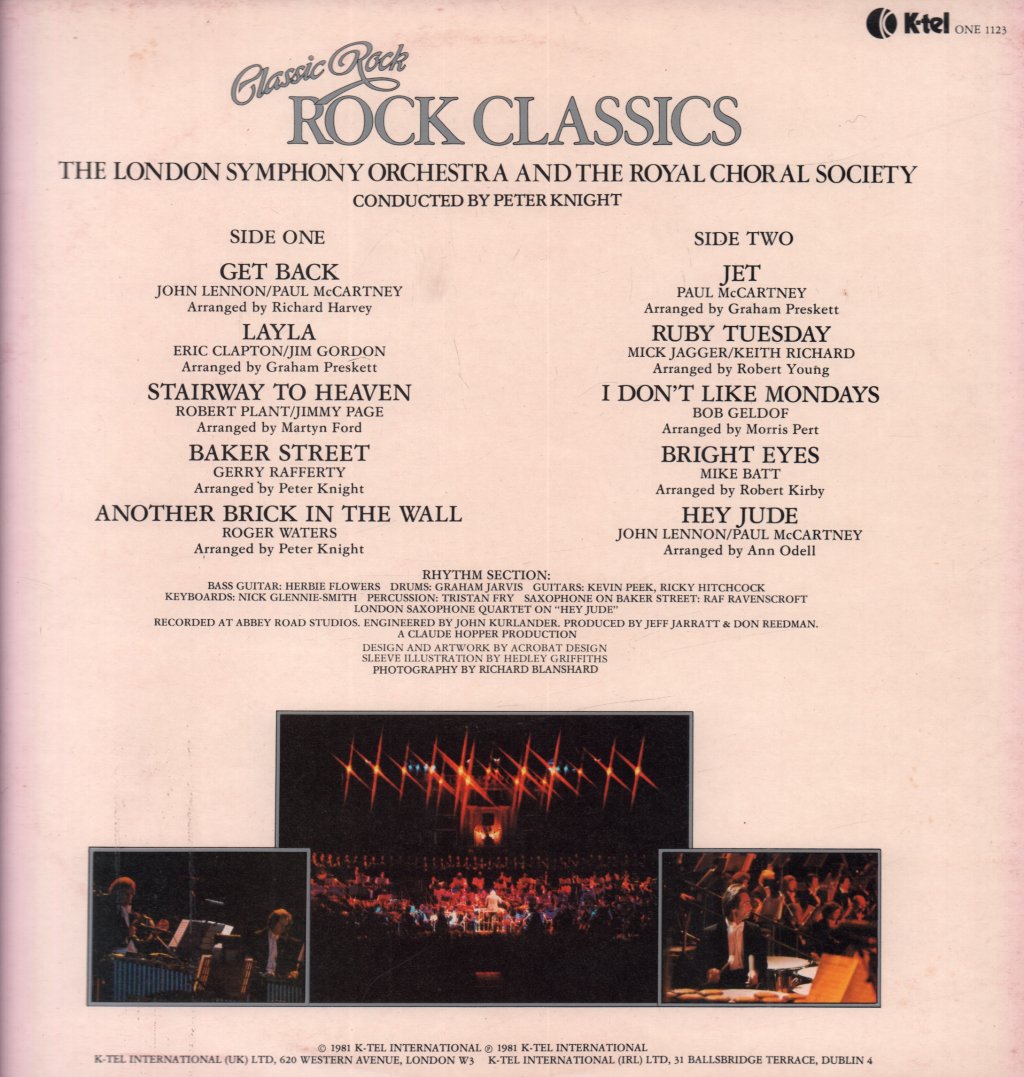London Symphony Orchestra - Classic Rock Classics - Lp
