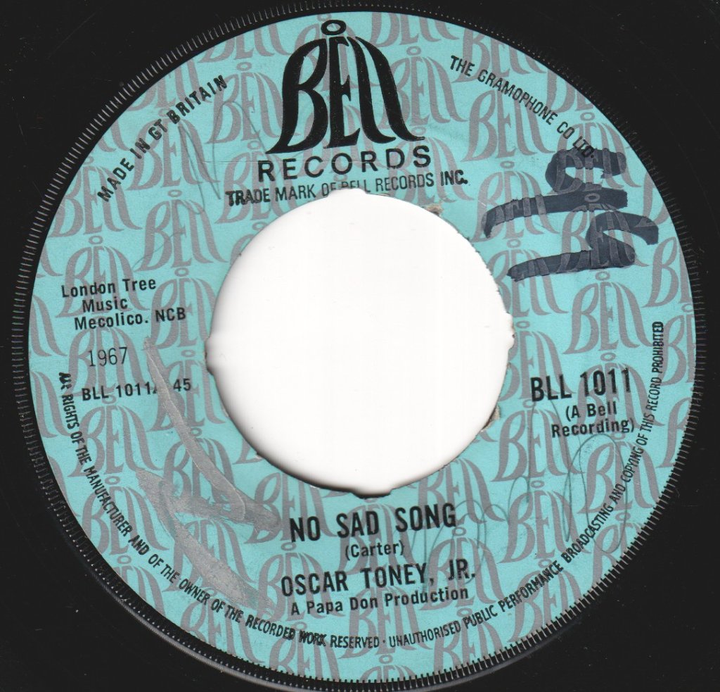 Oscar Toney Jr. - No Sad Song - 7 Inch