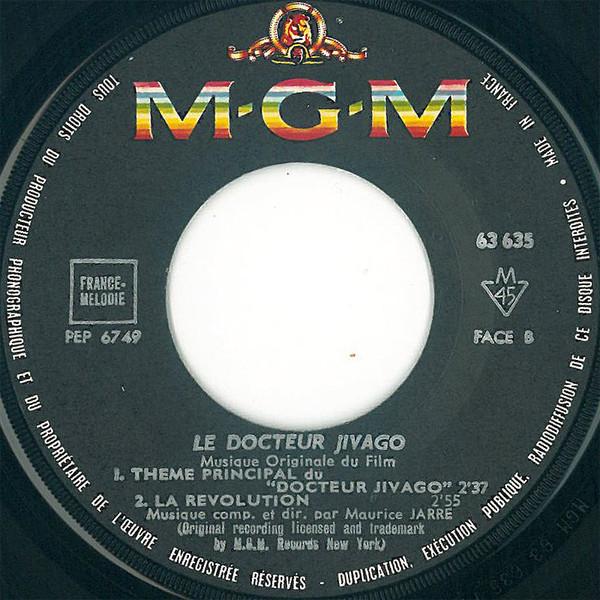 Maurice Jarre - Bande Originale Du Film Le Docteur Jivago - 7 Inch