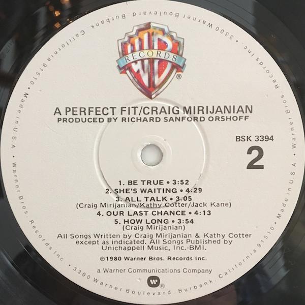 Craig Mirijanian - A Perfect Fit - Lp