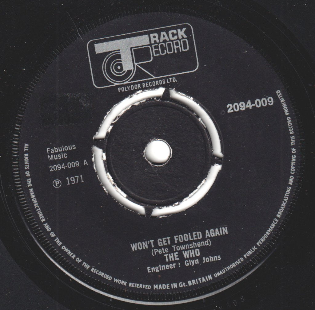 Who - Won't Get Fooled Again - 7 Inch