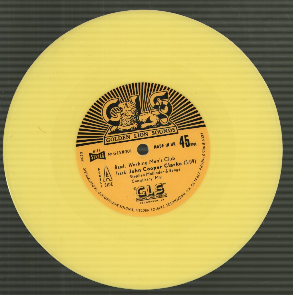 W.H.Lung/Working Men's Club - Symmetry/John Cooper Clarke (Stephen Mallinder & Benge 'Conspiracy' Mix) - 7 Inch