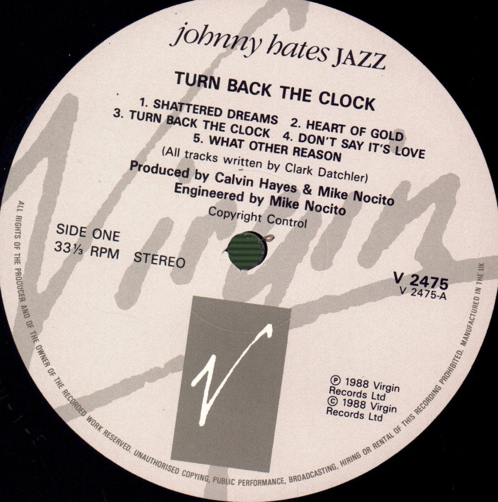 Johnny Hates Jazz - Turn Back The Clock - Lp