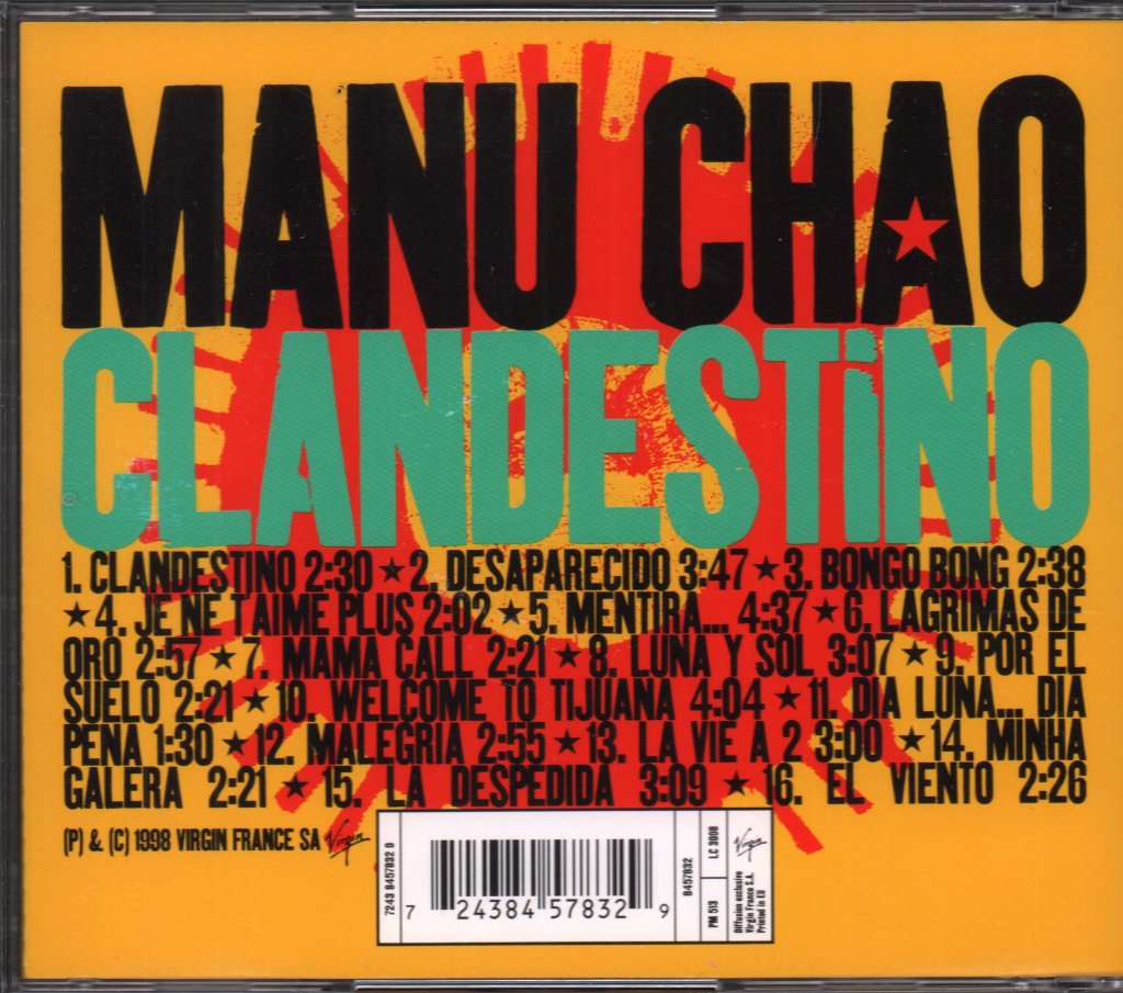 Manu Chao - Clandestino - Cd