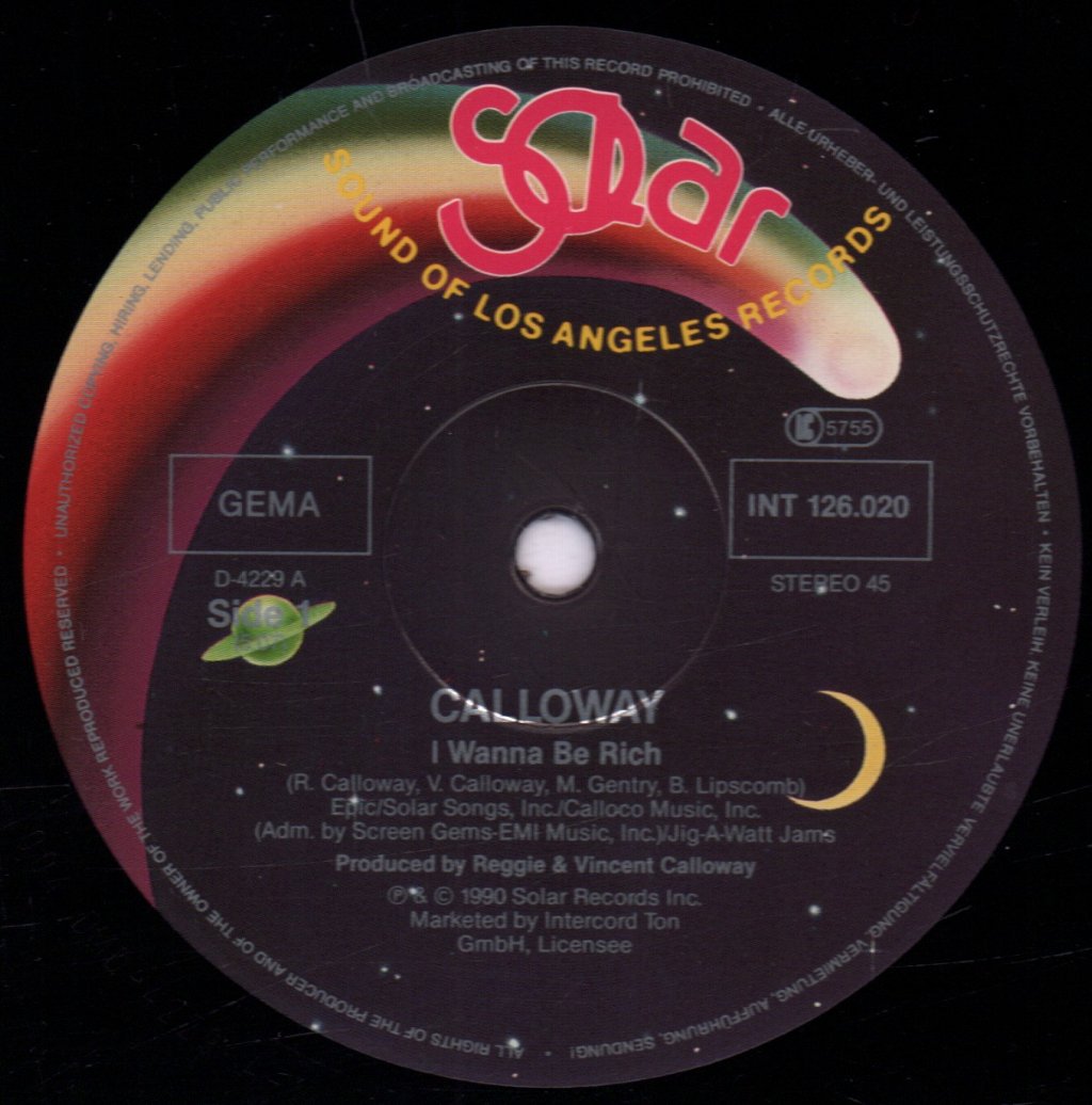 Calloway - I Wanna Be Rich - 12 Inch
