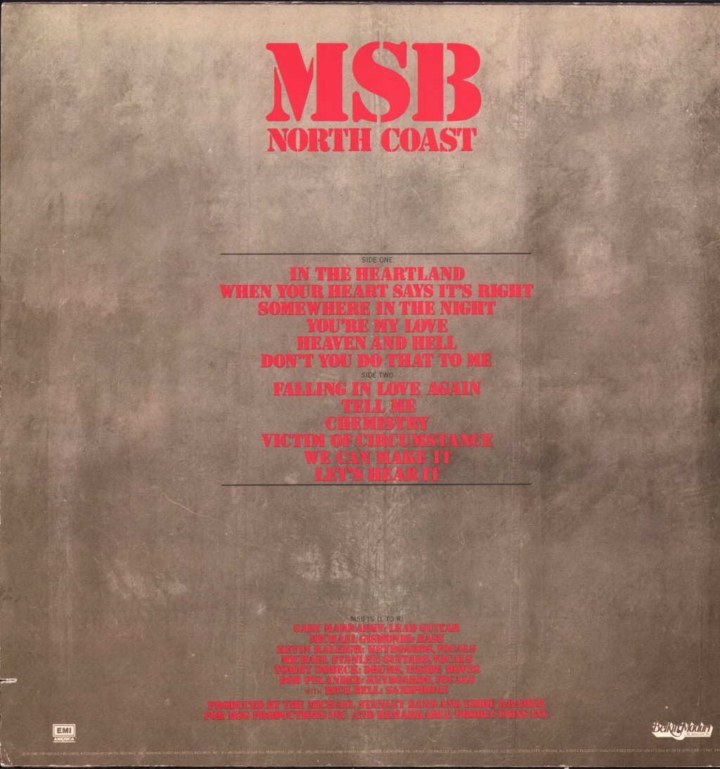 Michael Stanley Band - North Coast - Lp