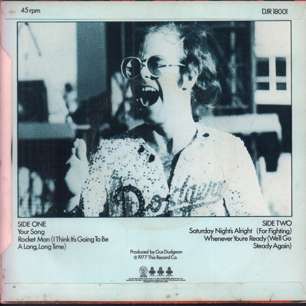 Elton John - Four From Four Eyes - 7 Inch