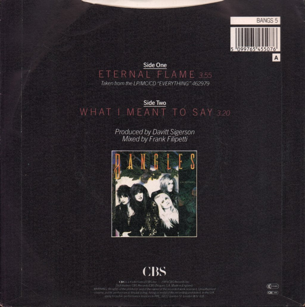 Bangles - Eternal Flame - 7 Inch
