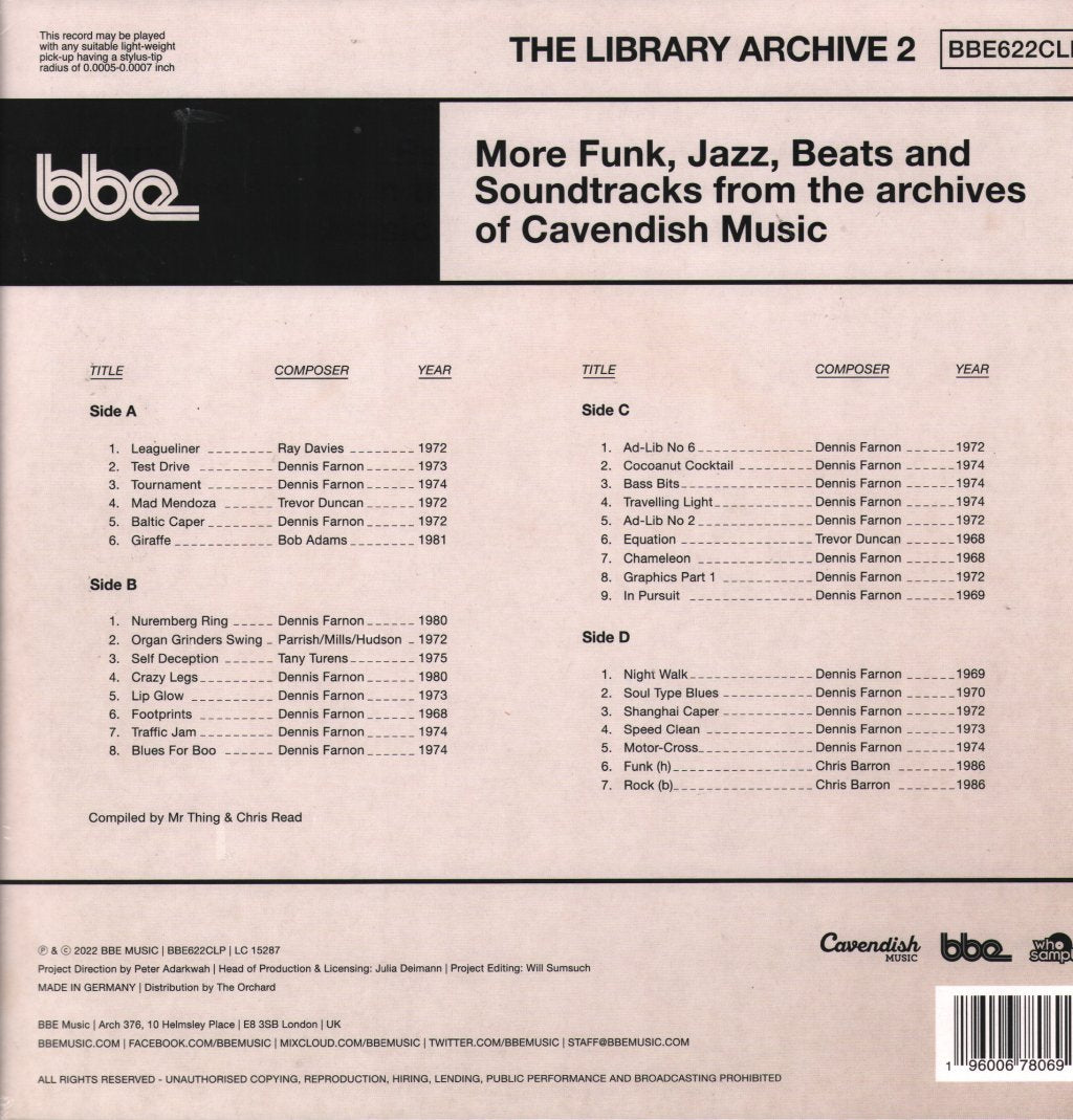Various Artists - Library Archive 2 - Double Lp