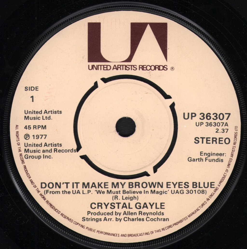 Crystal Gayle - Don't It Make My Brown Eyes Blue - 7 Inch