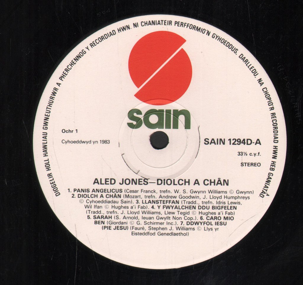 Aled Jones - Diolch Â Chân - Lp