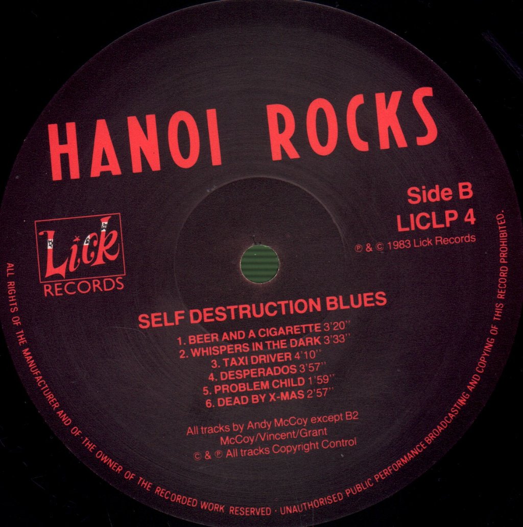 Hanoi Rocks - Self Destruction Blues - Lp