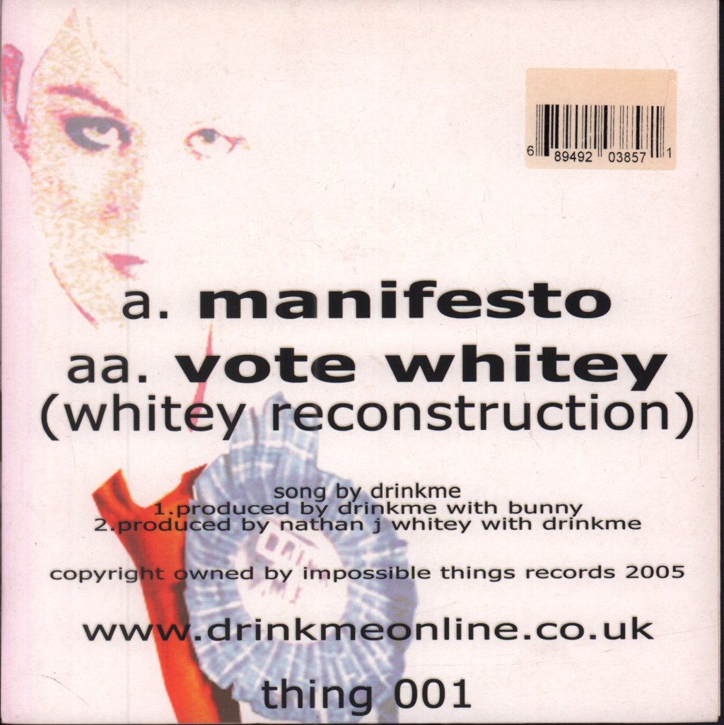 Drinkme - Manifesto - 7 Inch
