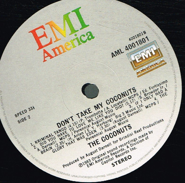Coconuts - Don't Take My Coconuts - Lp