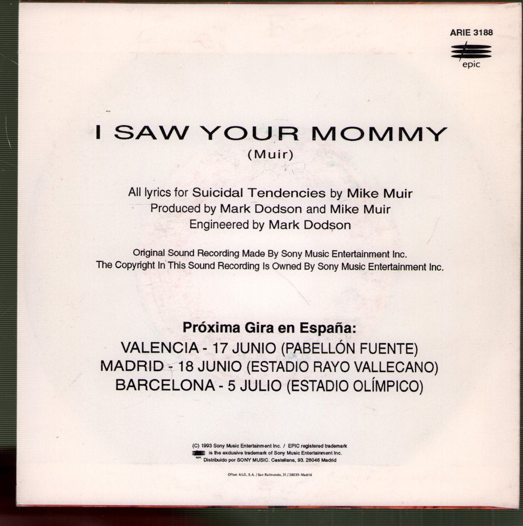 Suicidal Tendencies - I Saw Your Mommy - 7 Inch