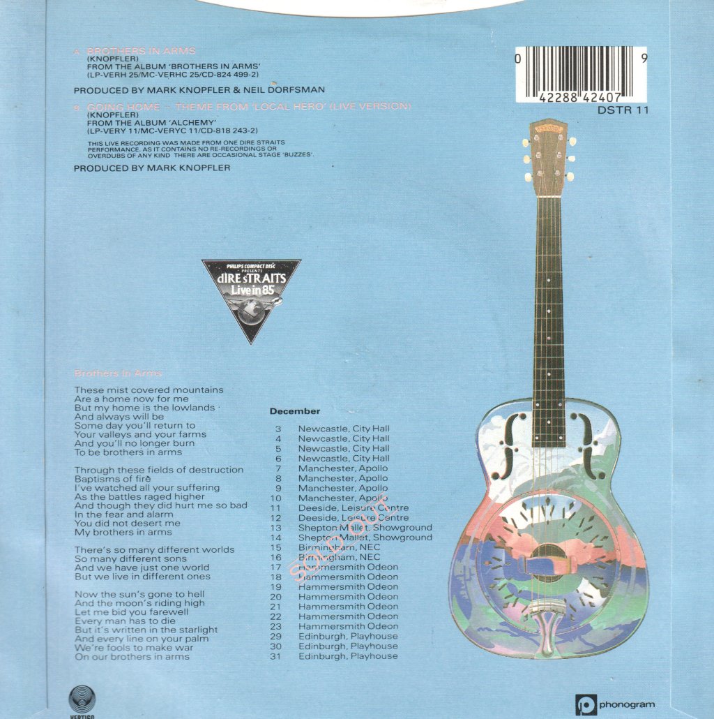 Dire Straits - Brothers In Arms - 7 Inch