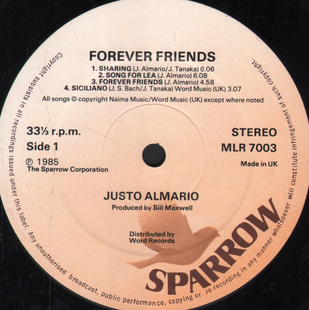 Justo Almario - Forever Friends - Lp