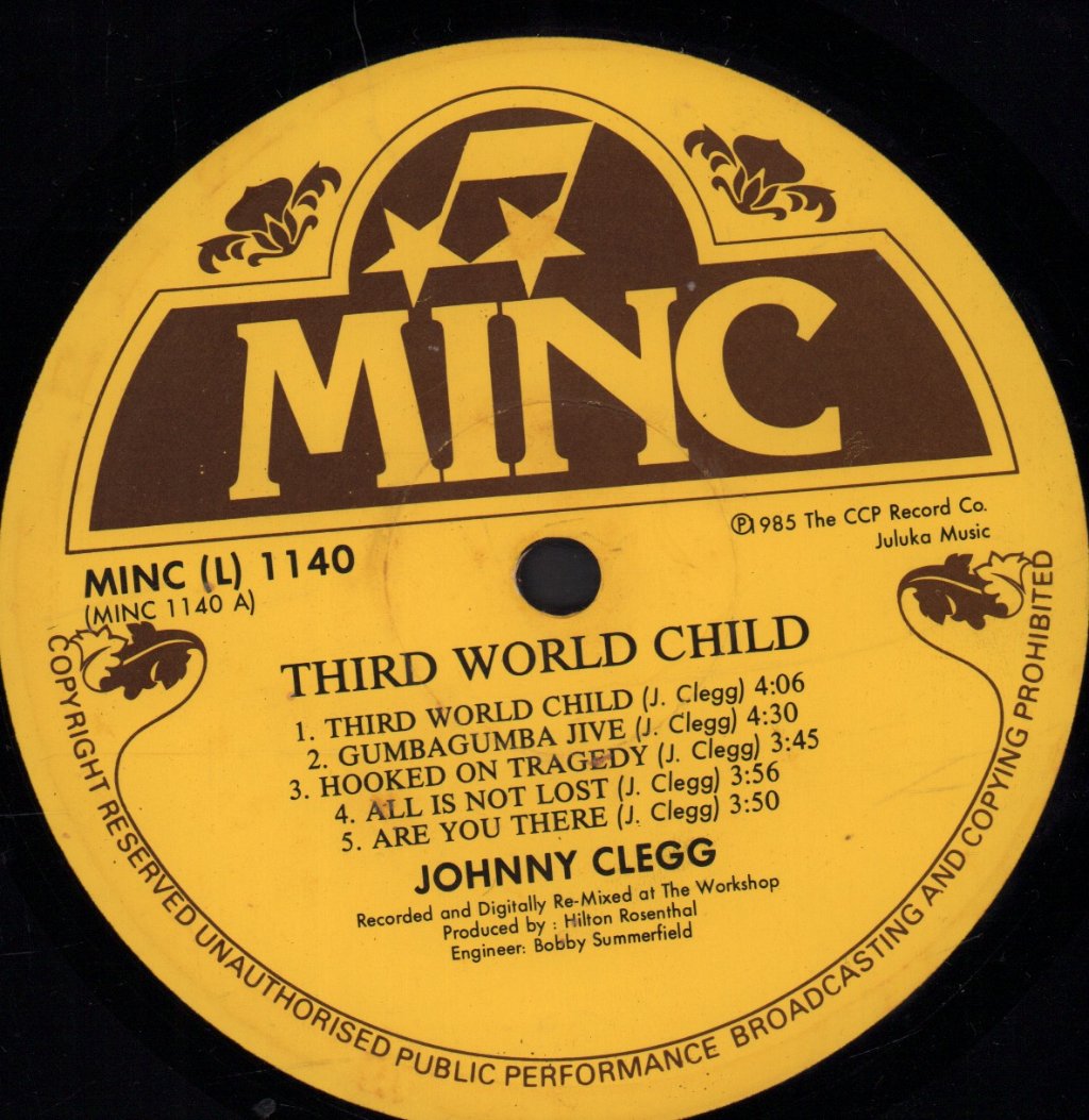 Johnny Clegg - Third World Child - Lp