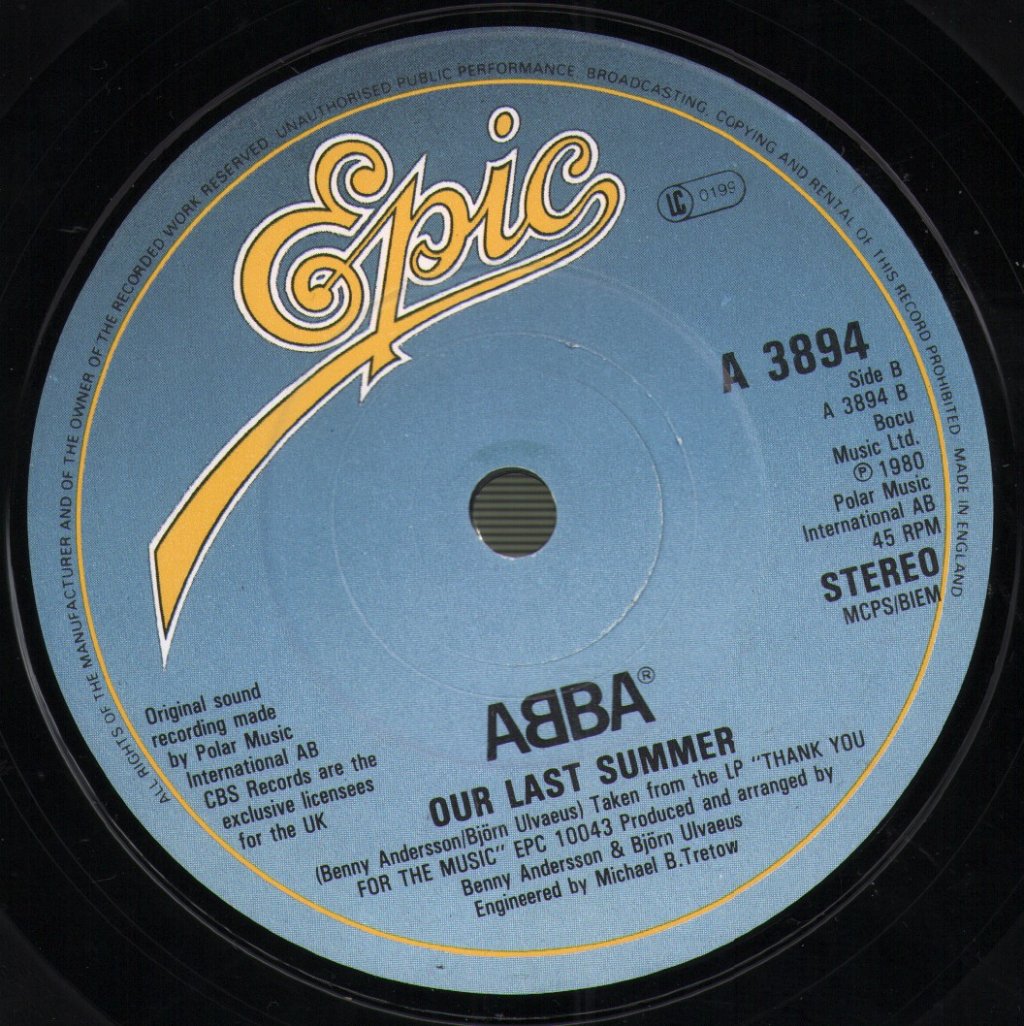 ABBA - Thank You For The Music - 7 Inch