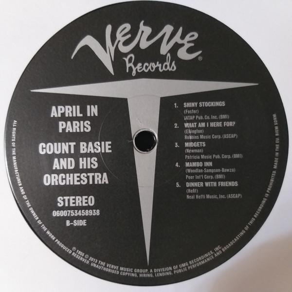 Count Basie And His Orchestra - April In Paris - Lp