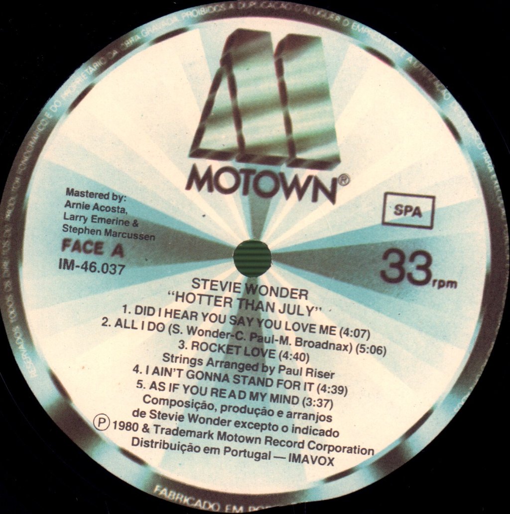Stevie Wonder - Hotter Than July - Lp