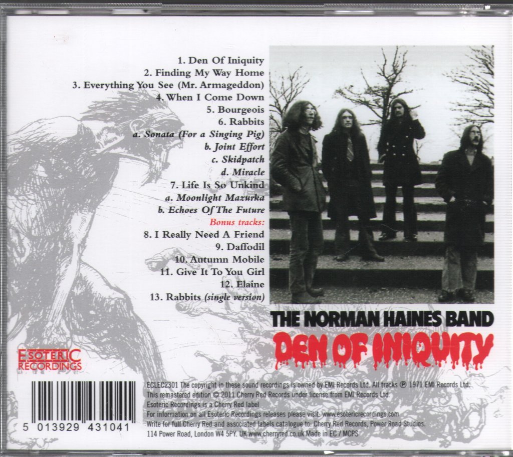 Norman Haines Band - Den Of Iniquity - Cd