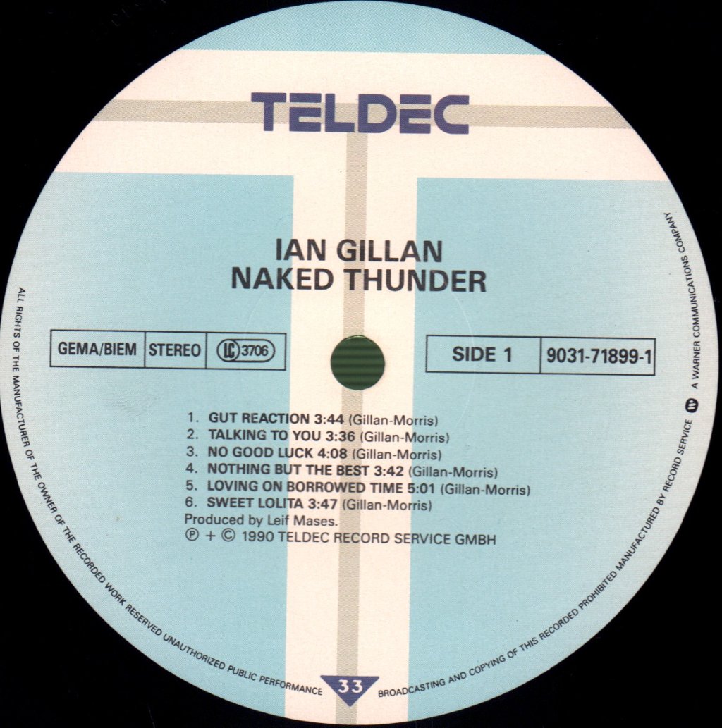 Ian Gillan - Naked Thunder - Lp