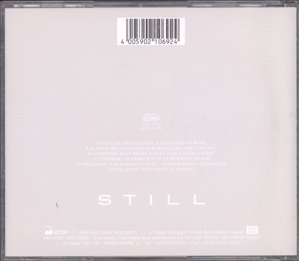 Joy Division - Still - Cd