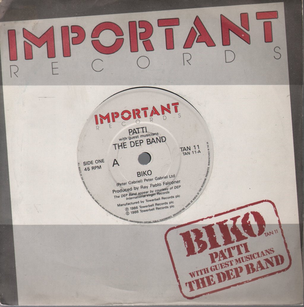 Patti With Guest Musicians The Dep Band - Biko - 7 Inch