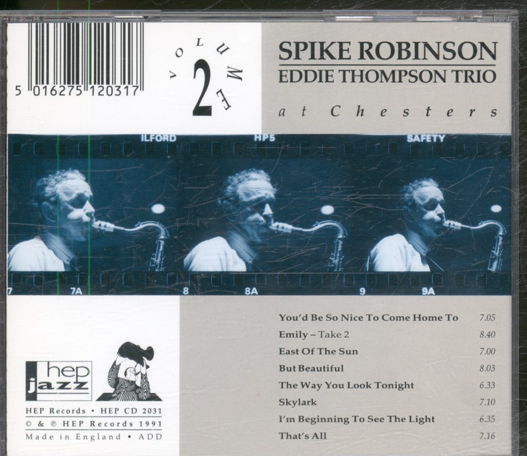 Spike Robinson With Eddie Thompson Trio - At Chesters Volume Two - Cd