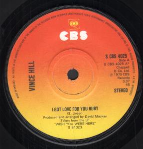 Vince Hill - I Got Love For You Ruby - 7 Inch