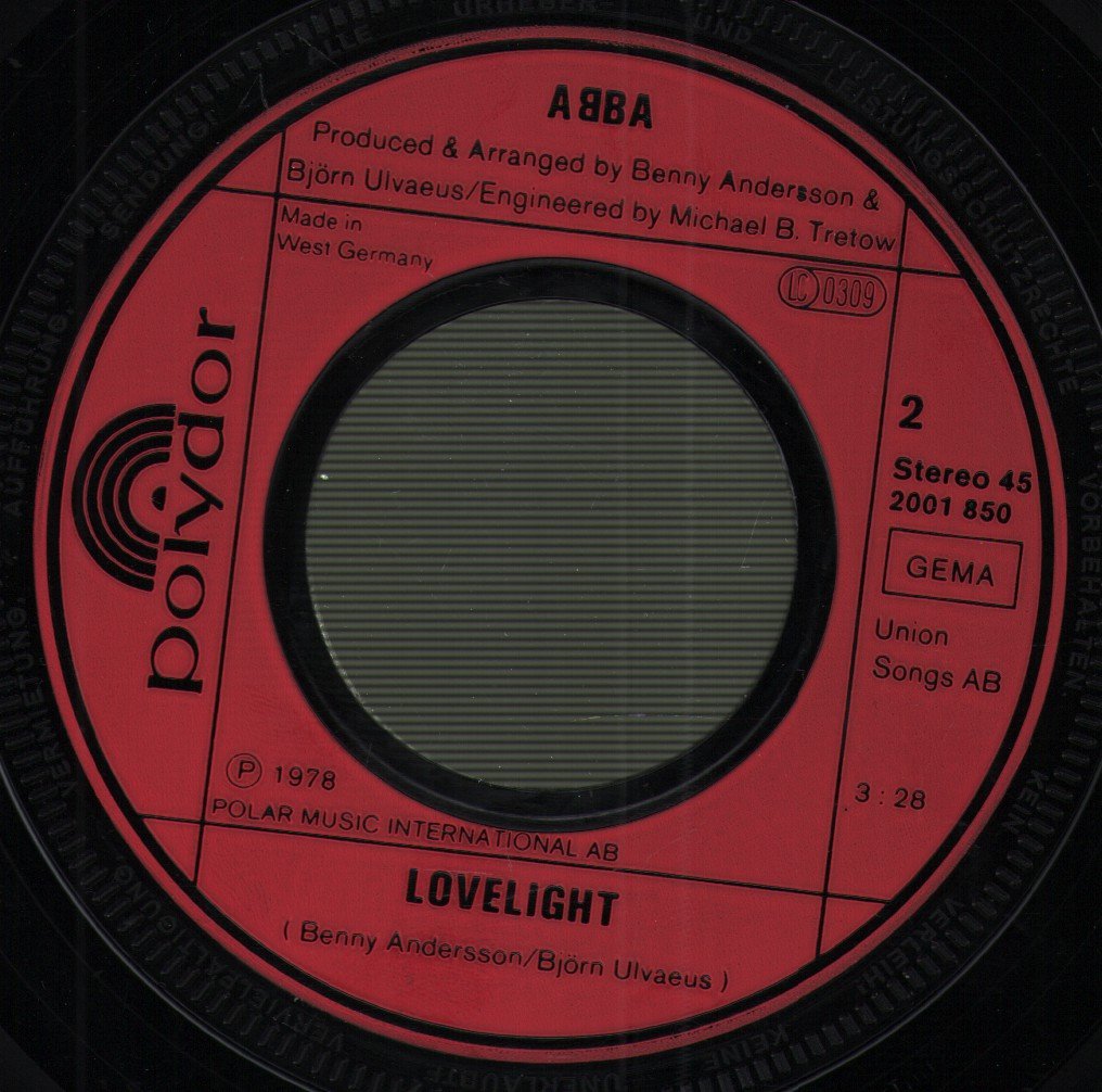 ABBA - Chiquitita c/w Lovelight - 7 Inch