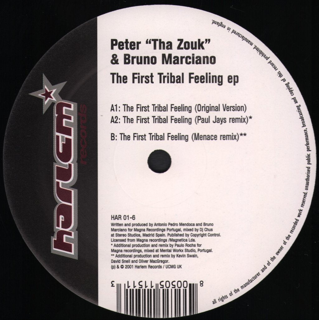 Peter Tha Zouk & Bruno Marciano - First Tribal Feeling EP - 12 Inch
