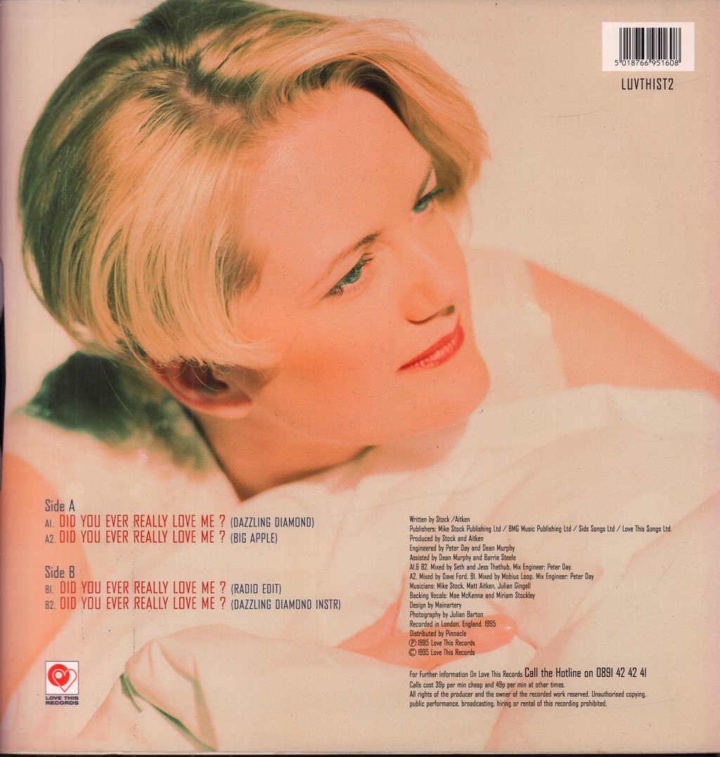 Nicki French - Did You Ever Really Love Me - 12 Inch
