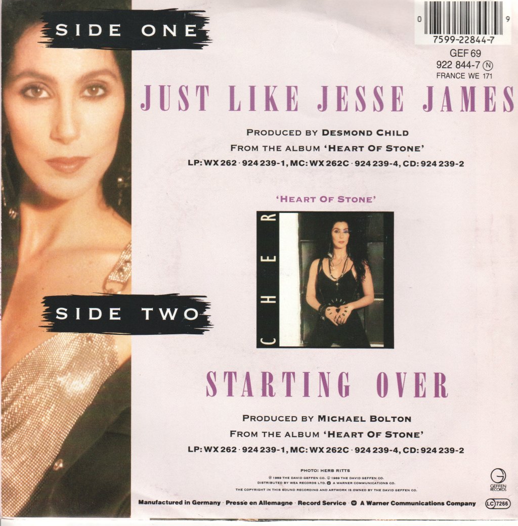 Cher - Just Like Jesse James - 7 Inch