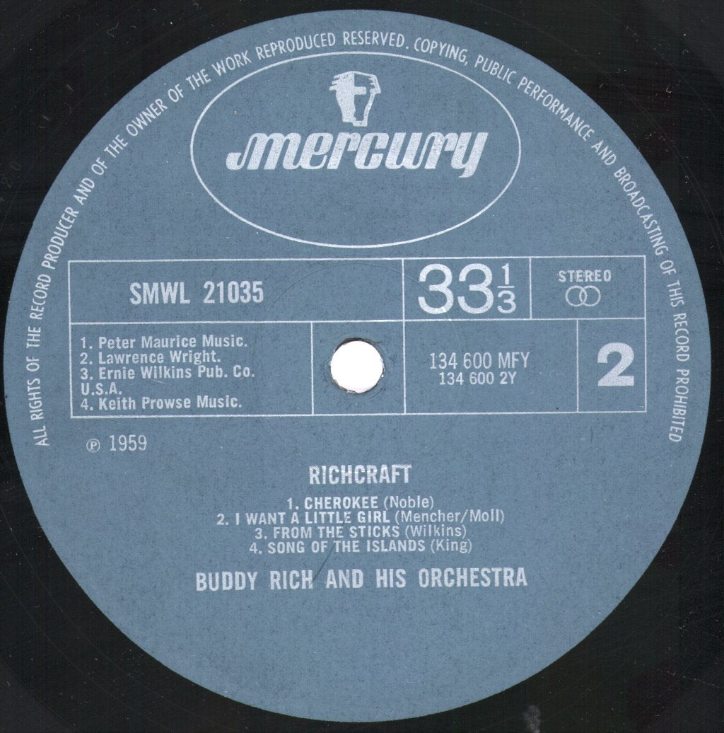 Buddy Rich And His Orchestra - Richcraft - Lp