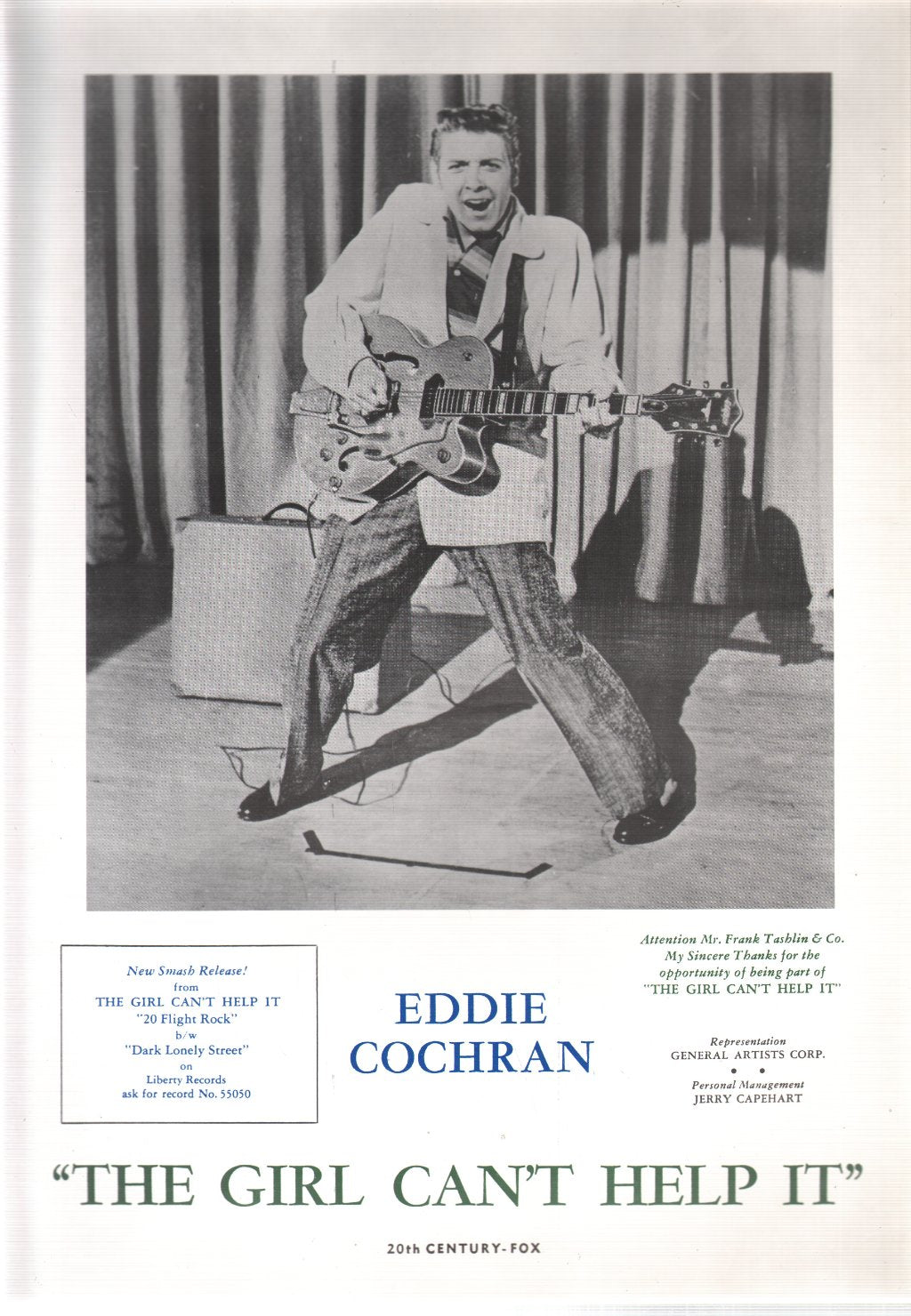 Eddie Cochran - Girl Can't help It - Poster