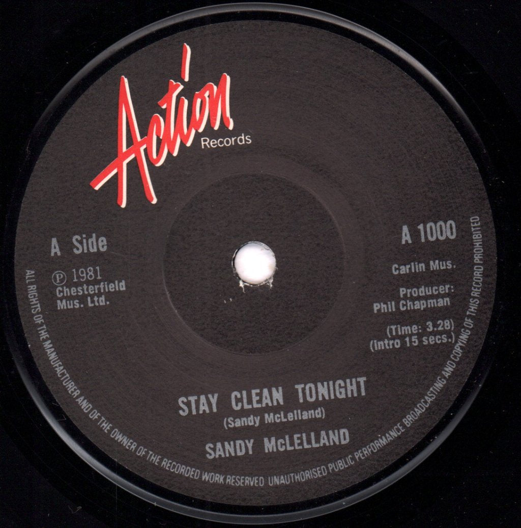 Sandy Mclelland - Stay Clean Tonight - 7 Inch