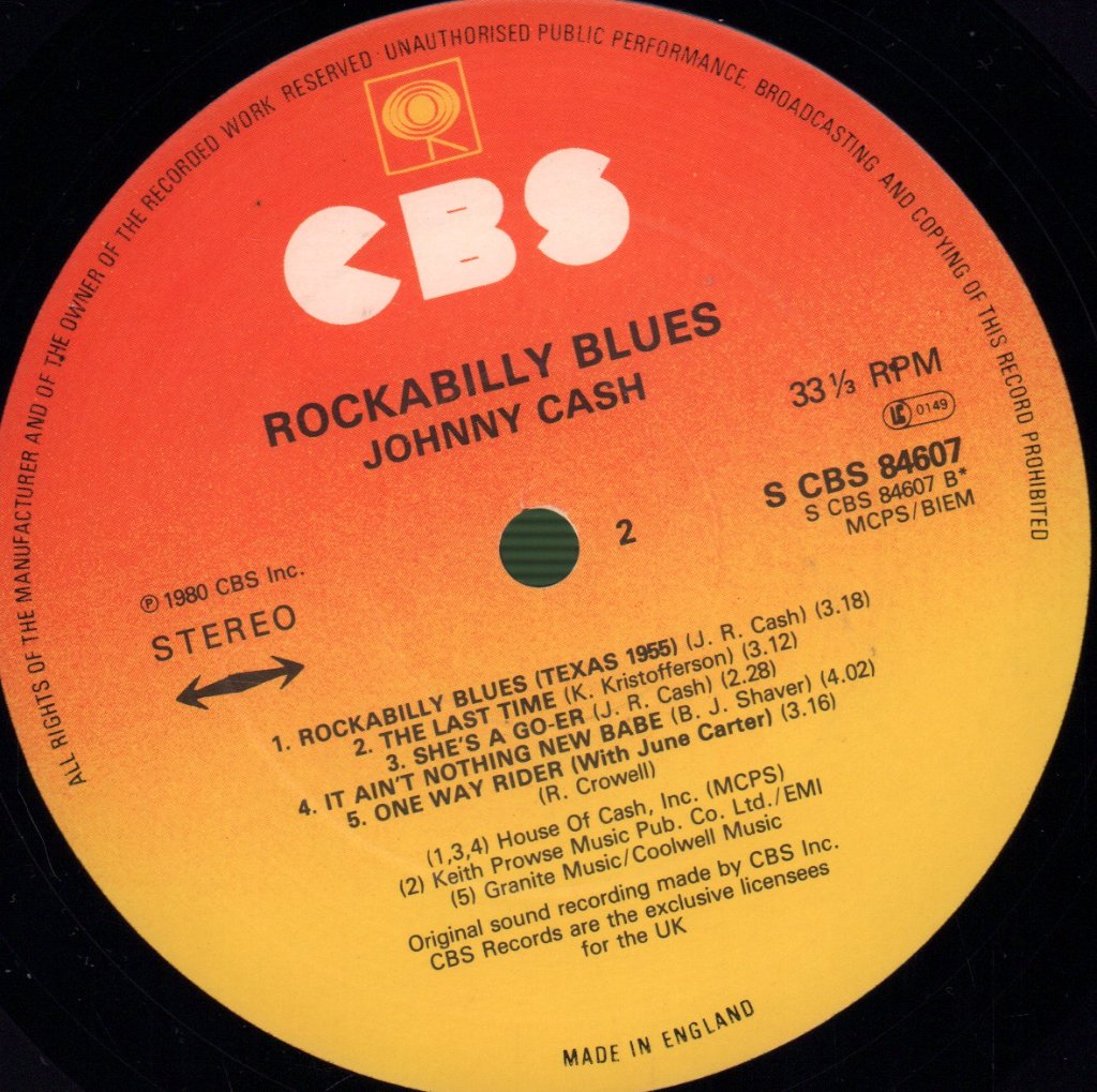 Johnny Cash - Rockabilly Blues - Lp
