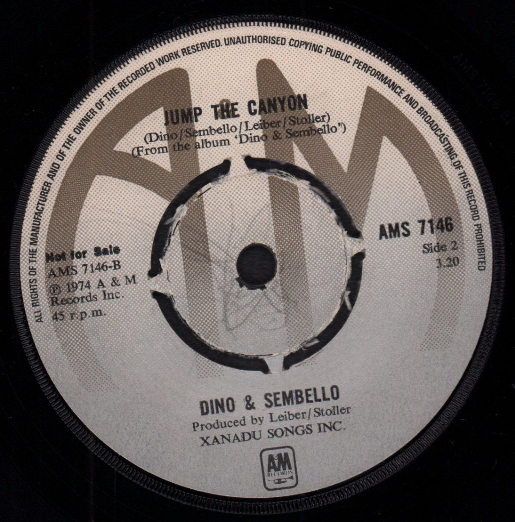 Dino And Sembello - Dancin` Jones - 7 Inch