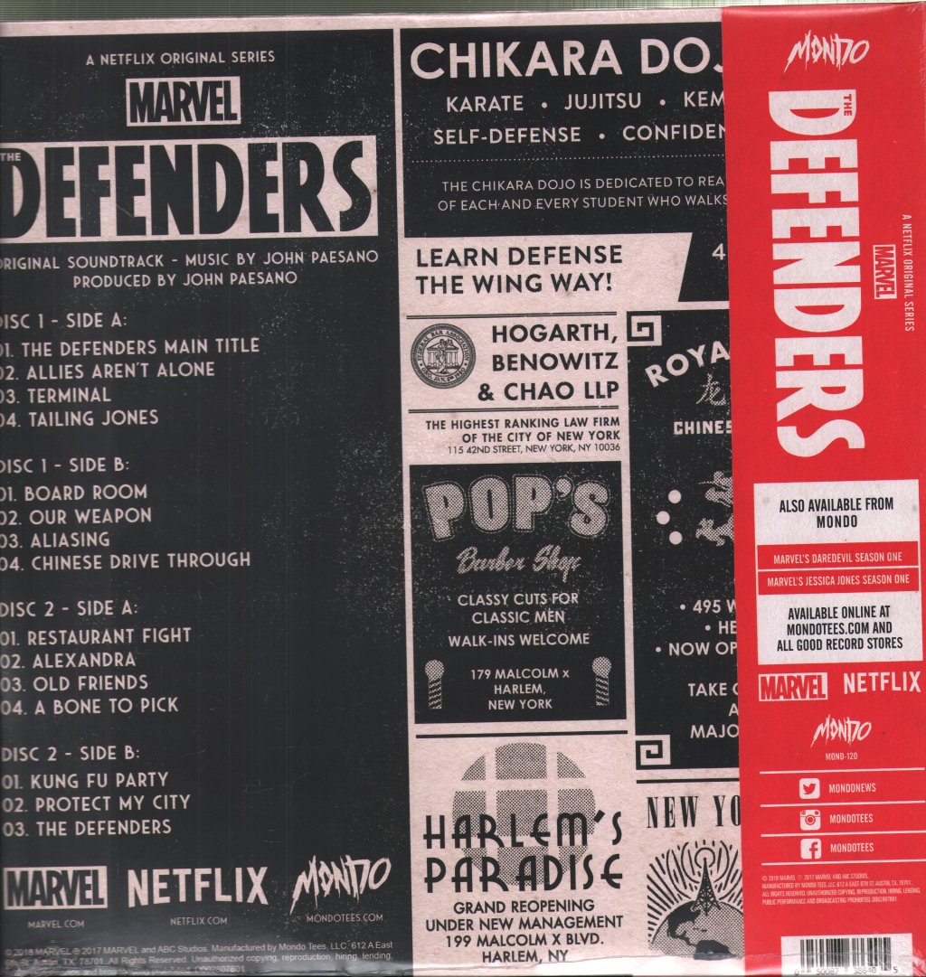 John Paesano - Marvel's The Defenders Original Soundtrack - Double 12 Inch