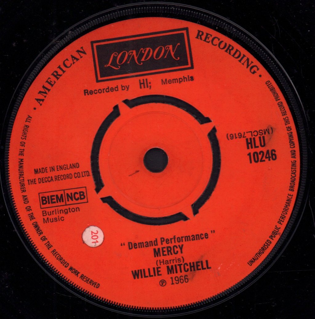 Willie Mitchell - Everything Is Gonna Be Alright - 7 Inch