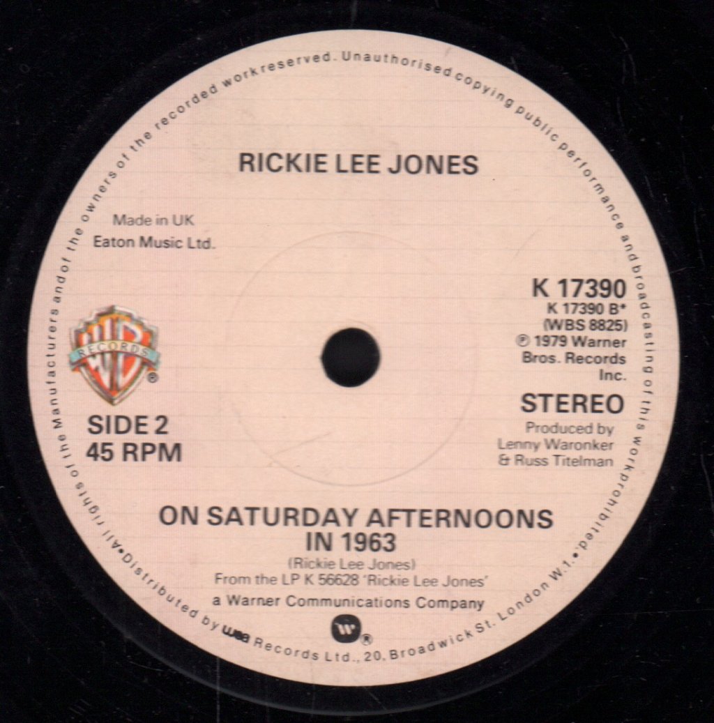 Rickie Lee Jones - Chuck E's In Love - 7 Inch