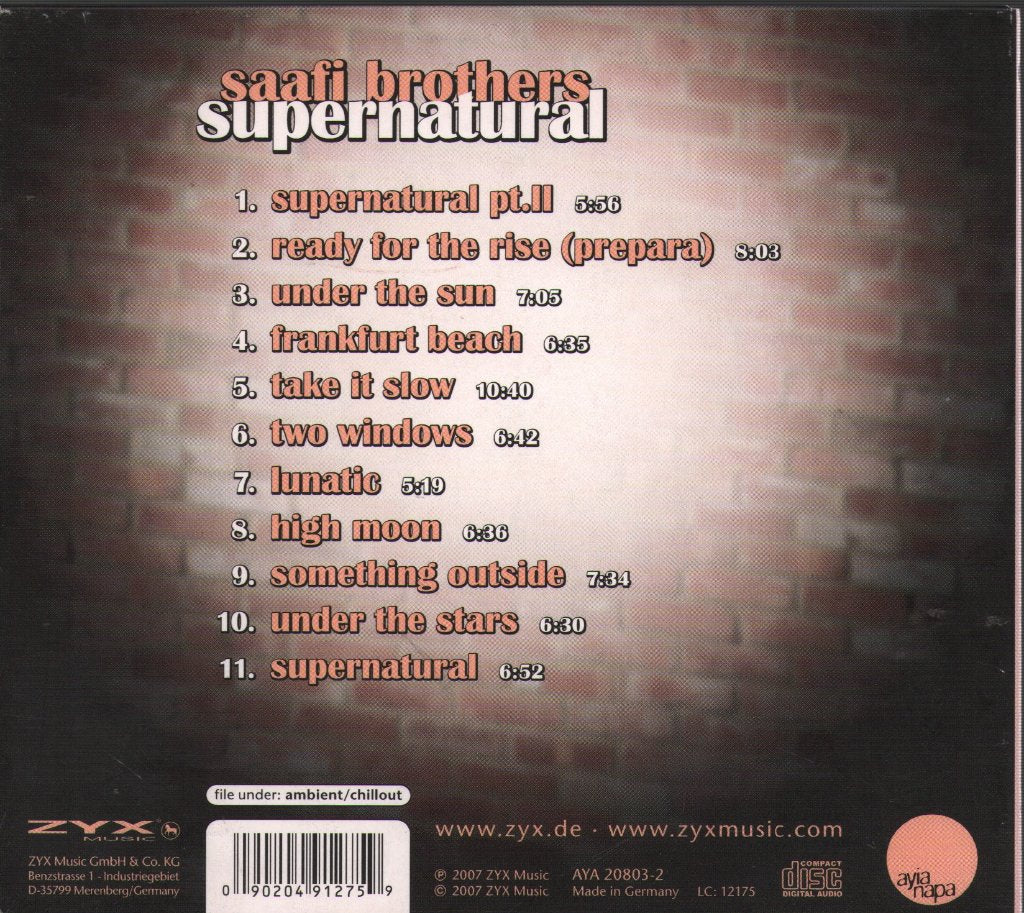 Saafi Brothers - Supernatural - Cd