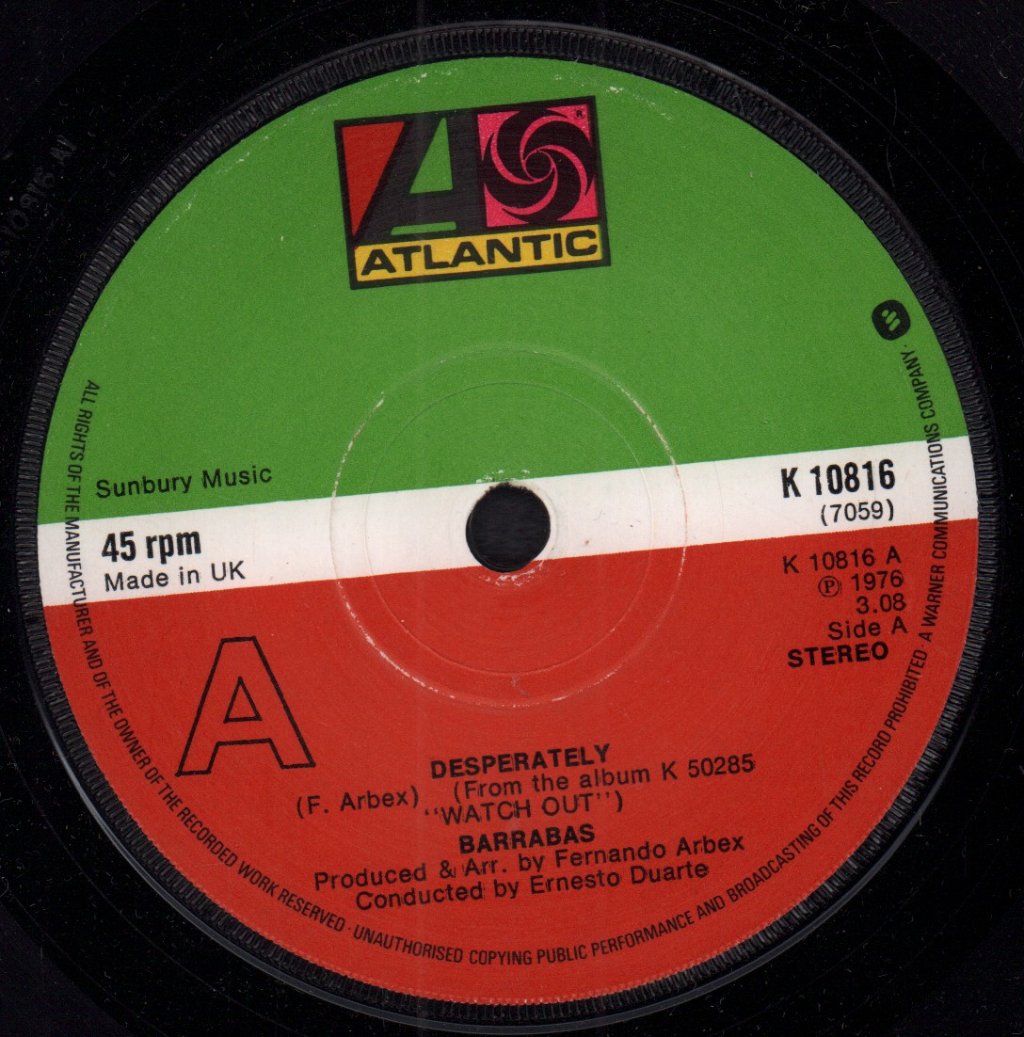 Barrabas - Desperately - 7 Inch