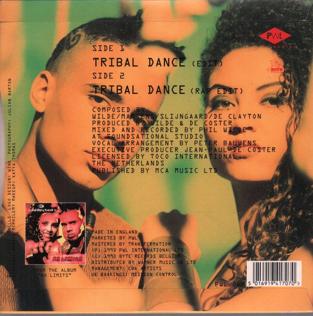 2 Unlimited - Tribal Dance - 7 Inch